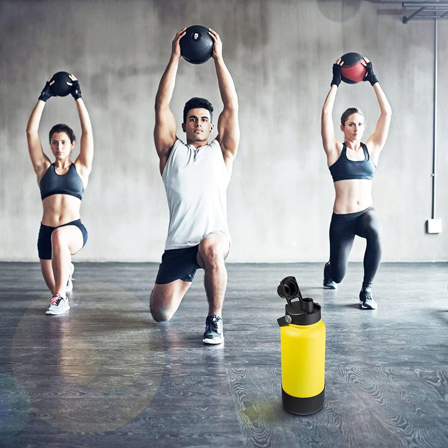 Hydro Flask Replacement Lid - Wide Mouth Top Spout Lid with Handle, Chug Cap Accessory, Black+Alpine
