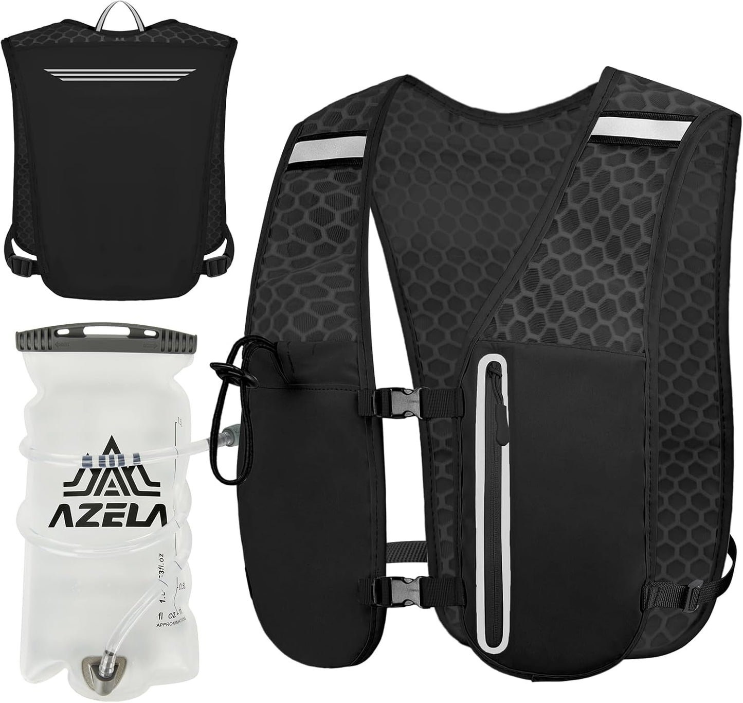 Skiennix Running Vest - Ultra-Lightweight 1.5L Water Bladder | Adjustable No-Bounce Fit for Men & Women