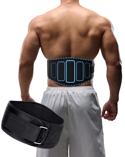 Lvmevis Premium Weight Lifting Belts for Men,Heavy-Duty Squat Belt for Gym, Breathable Workout Belt, Weight Belt for Women, Back Support, Bionic Softbone Design (Unisex Medium)