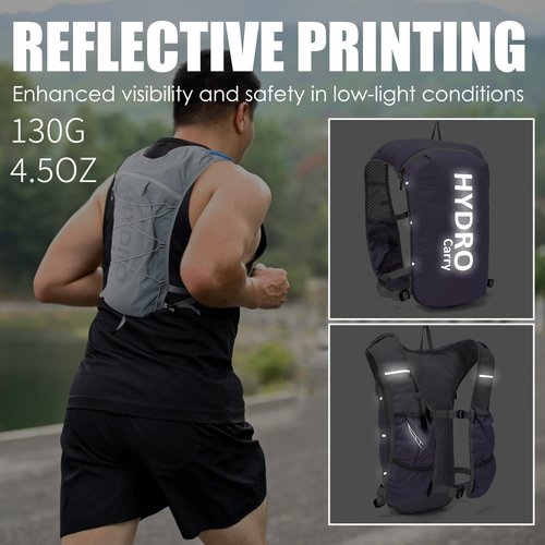 Lightweight Running Vest for Women and Men Hydration Backpack Pack with 1.5L Water Bladder Bag for Hiking Trail Running Gear Cycling Marathon (Lavender)