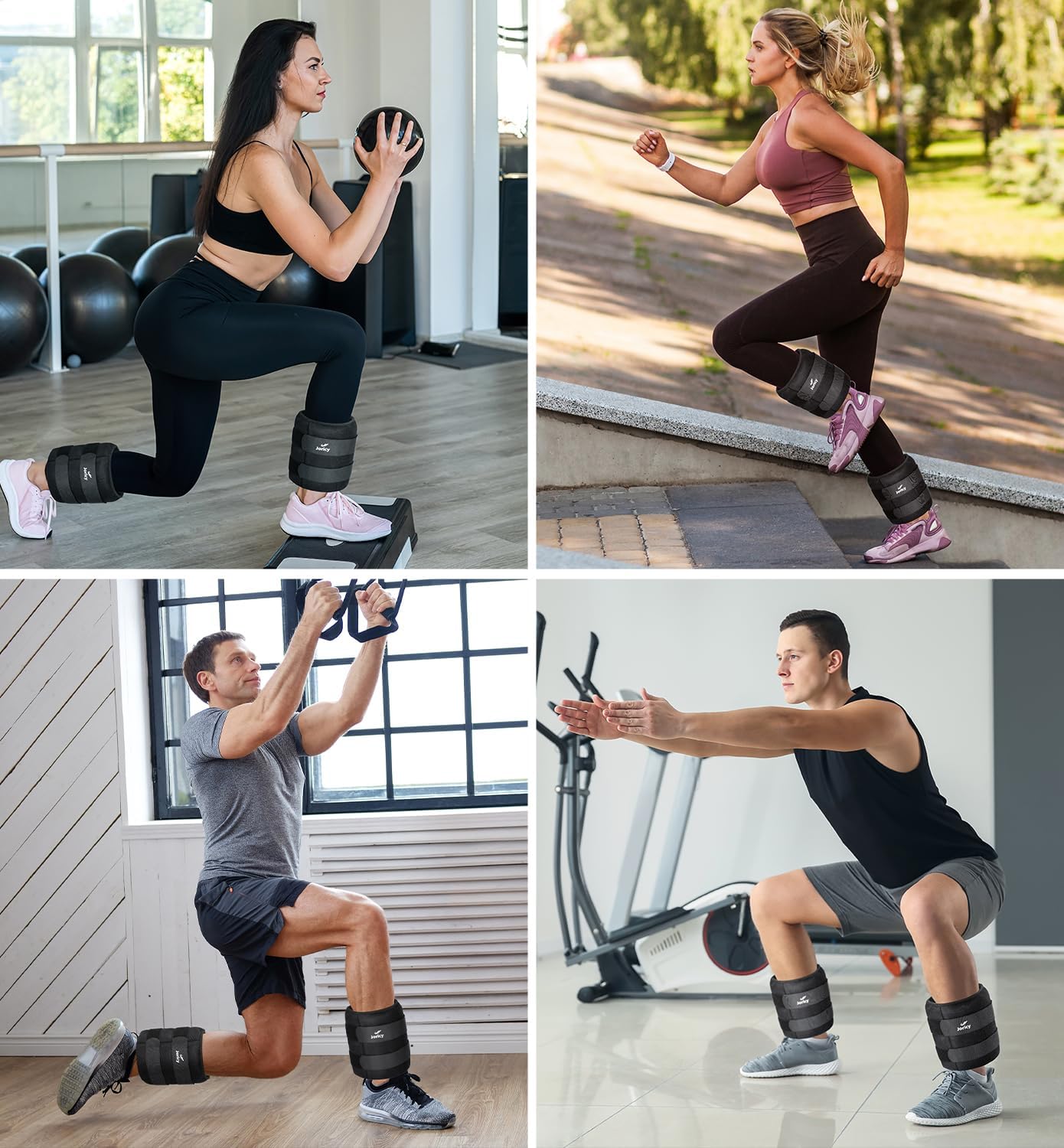 Ankle Weights, Wrist Leg Arm Weights for Women Men Kids Child with Adjustable Straps, Strength Training Weighted for Jogging, Running, Walking, Fitness, Gym Workout - 12LBS Pair (6 LB Each Weight),