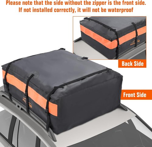 ACLONG Rooftop Cargo Carrier Bag - 21 Cubic Feet Waterproof Heavy Duty for All Cars | Includes Anti-Slip Mat & Luggage Lock