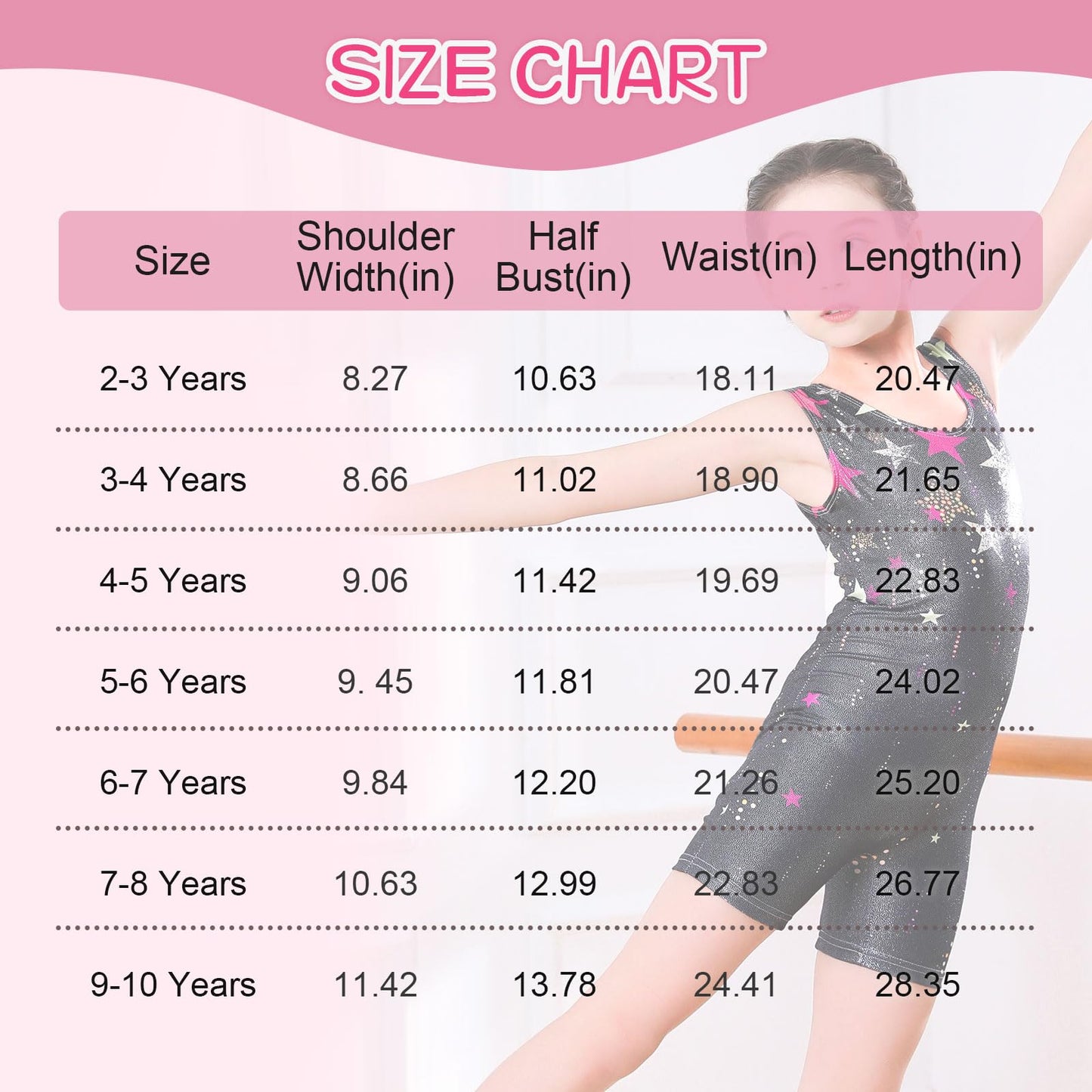 Idgreatim Girls Gymnastics Leotards Size 6-7 Biketard Unitards with Shorts Sparkly Neon Print Tumbling Outfit Clothing 6-7 Years Old