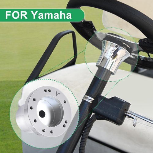 Shu-Ran Golf Cart Steering Wheel Adapter Only For Yamaha Golf Cart, Silver