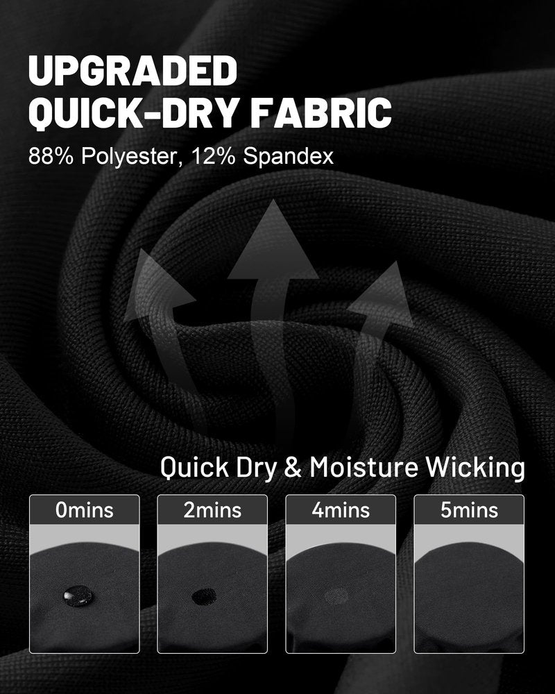 Poekuao 2 Pack Mens Running Tights Sports Workout Leggings with Pockets Breathable Athletic Base Layer for Gym Basketball Black/Black XL