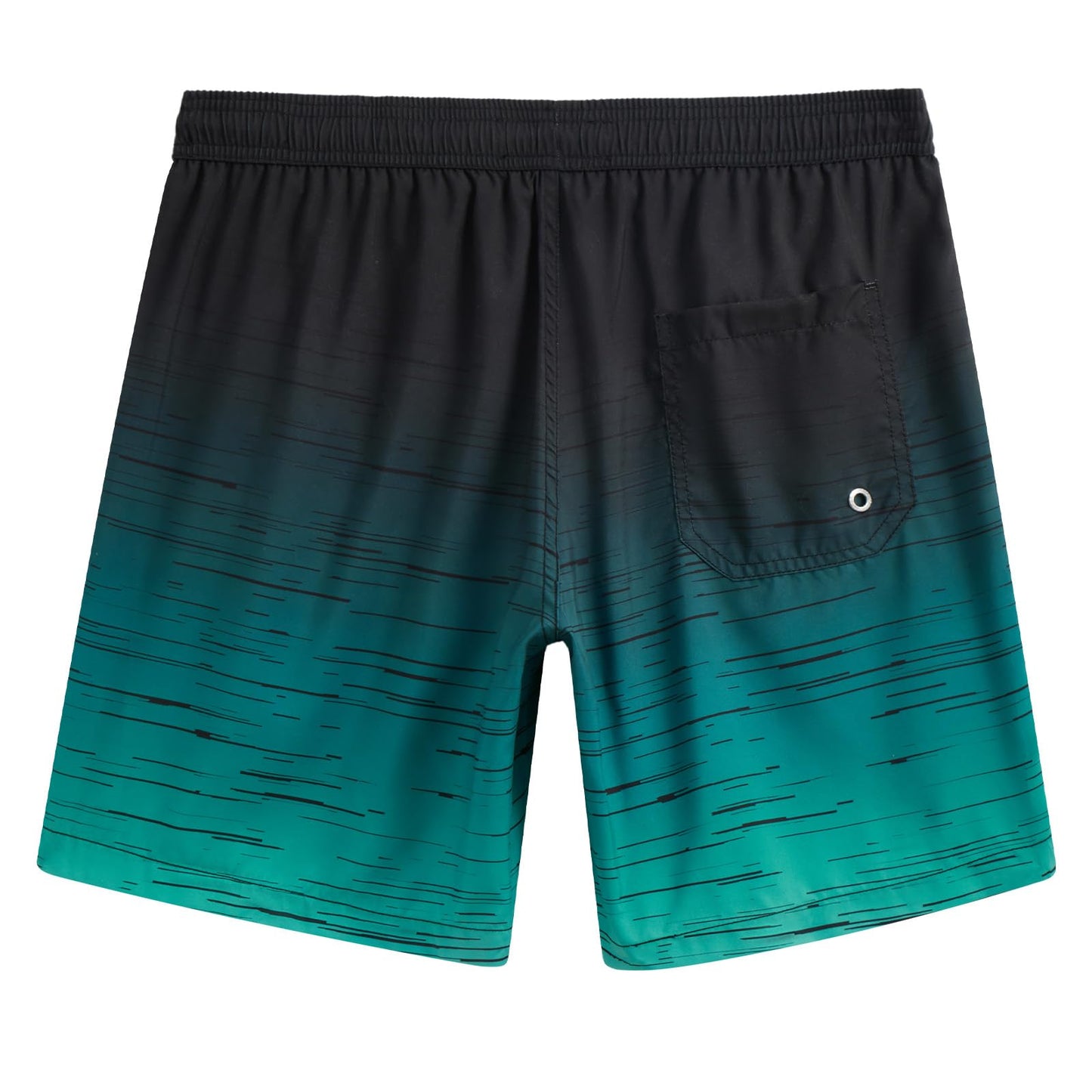 maamgic Mens Swim Trunks Quick Dry Swim Shorts with Mesh Lining Funny Swimwear Bathing Suits 7inch Black-Green Large