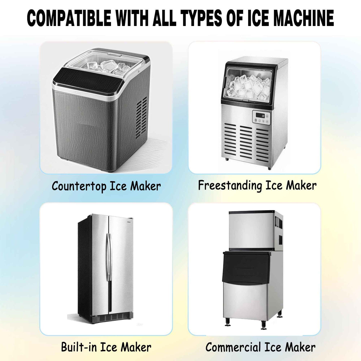 xcivi Household Ice Maker Descaling Powder Compatible with GE Profile Opal Ice Maker, Ice Machine Cleaner Maker Descaler, Helps Remove Hard Water and Mineral Buildup, Individually Packed (12)