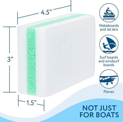 Impresa Boat Scuff Eraser - XL Marine Cleaner | Effectively Removes Marks from Fiberglass, Aluminum & More - 4 Pack