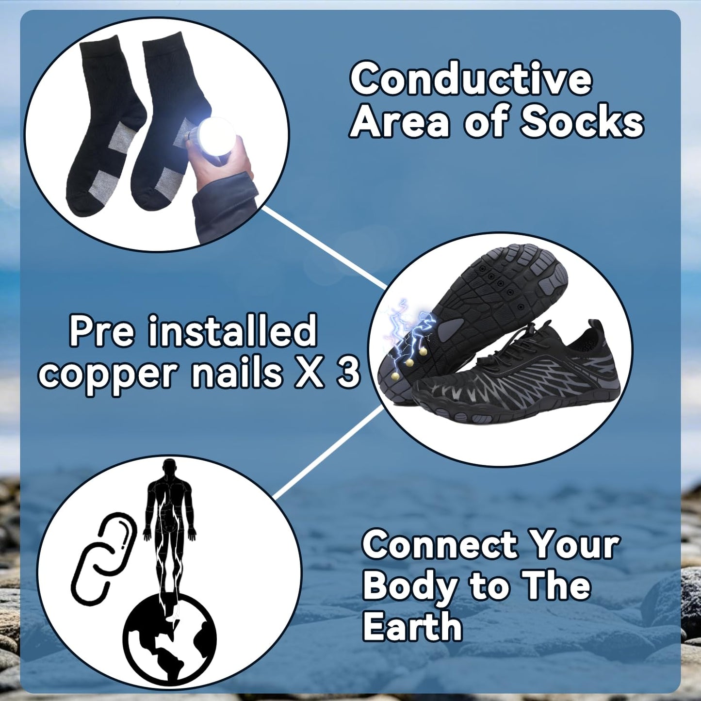 ELETON Barefoot Shoes Women Men Footwear, Wide Toe Box Hiking Zero Drop Non-Slip Quick-Dry River Boat Pool Beach Water Shoes, Lightweight Swimming Running Walking Sneakers Unisex