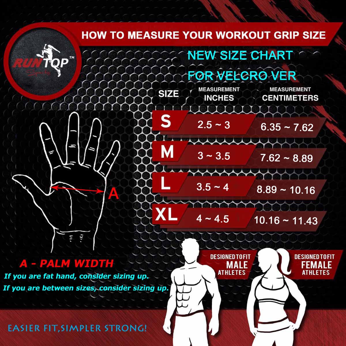 RUNTOP Workout Gloves Fitness Cross Training WODS Gym Yoga Exercise Grip Pads Weight Lifting Powerlifting Anti-Slip Barehand Strong Grips Palm Protect Men Women (Yellow, M)