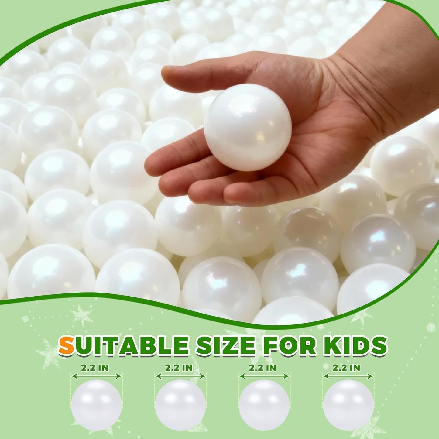 TRENDPLAY Plastic Balls - Safe Hollow Balls for Ball Pits | Ideal for Baby Pools & Party Decor