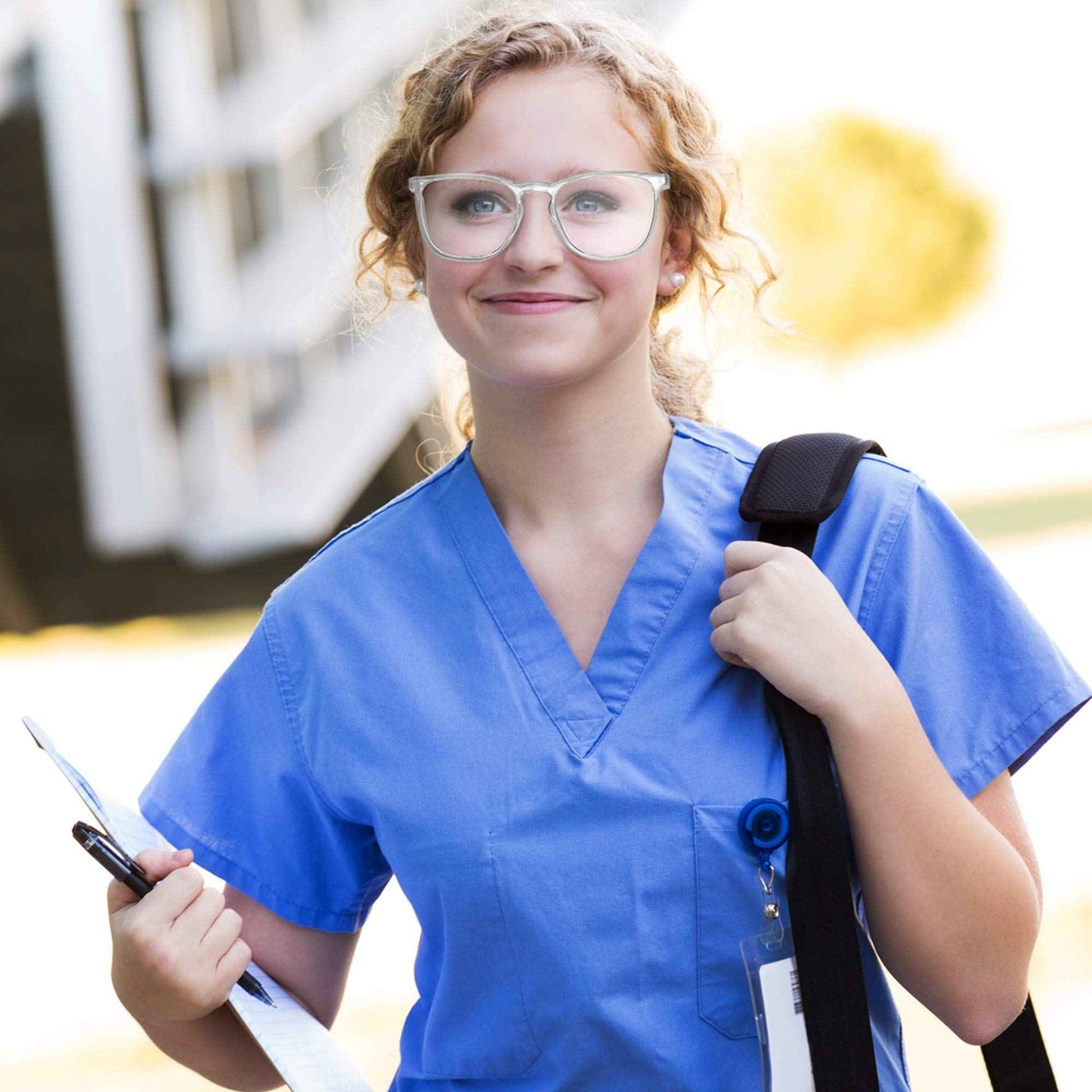 Stylish Safety Glasses, Clear Anti-Fog Anti-Scratch Protective Glasses For Men And Women（Clear+Gray（2 Pack））