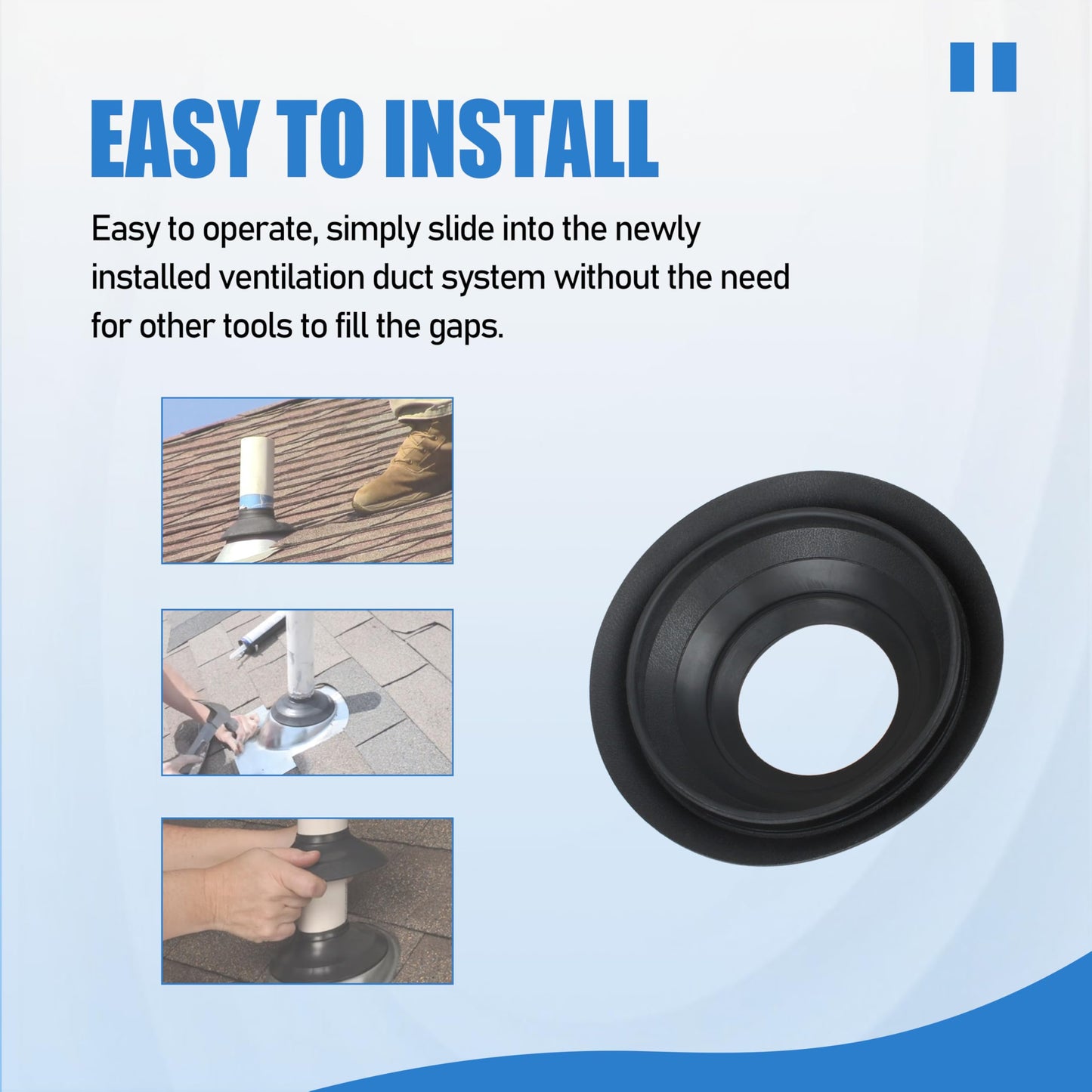 14137 3"-4" Rain Collars for No-Calk Roof Flashing, Replacement 3"-4" Roof Vent Boot (Pack of 2)