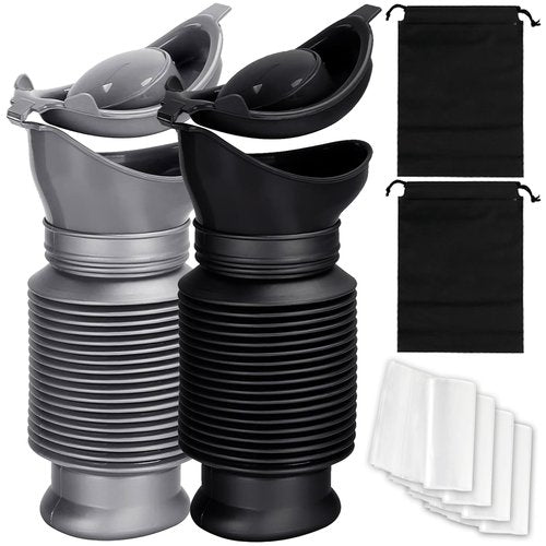 RH ONFOOT Portable Urinal for Men,Collapsible Pee Bottles for Men and Women,750 ml,A Set of 2 Car Urine Bottles,with Disposable Bags,Storage Bags,Suitable for Outdoor Camping,Tourism,Traffic Jams