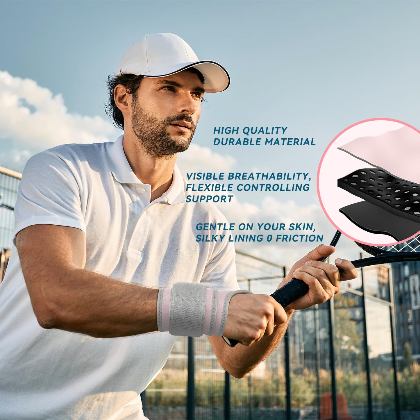 Carpal Tunnel Wrist Brace for Right Left Hand 2 Pack, Wrist Support Wraps for Women Men, Adjustable Wrist Brace for Tendonitis, Arthritis, Weightlifting, Sports, Day Night Support, Pink