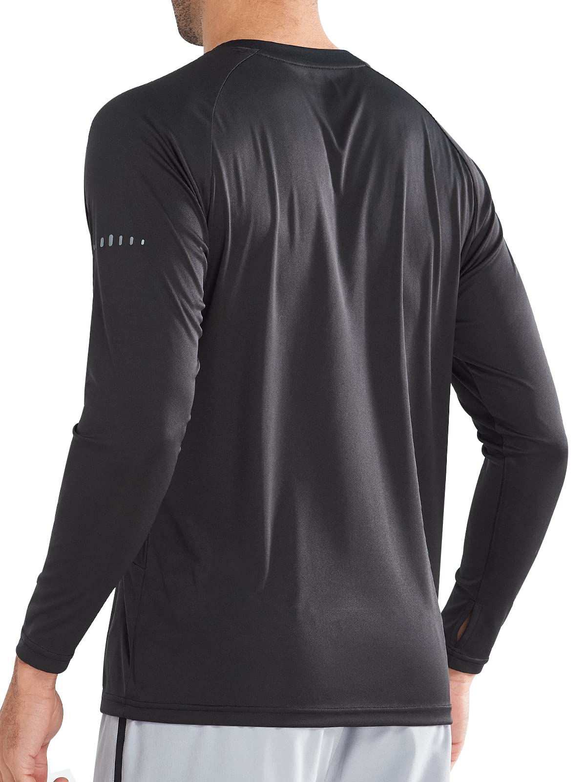 NORTHYARD Men's Sun Protection Shirts UPF 50+ Long Sleeve Swim Rash Guard Shirt Running Workout Athletic Hiking UV Fishing Black XL