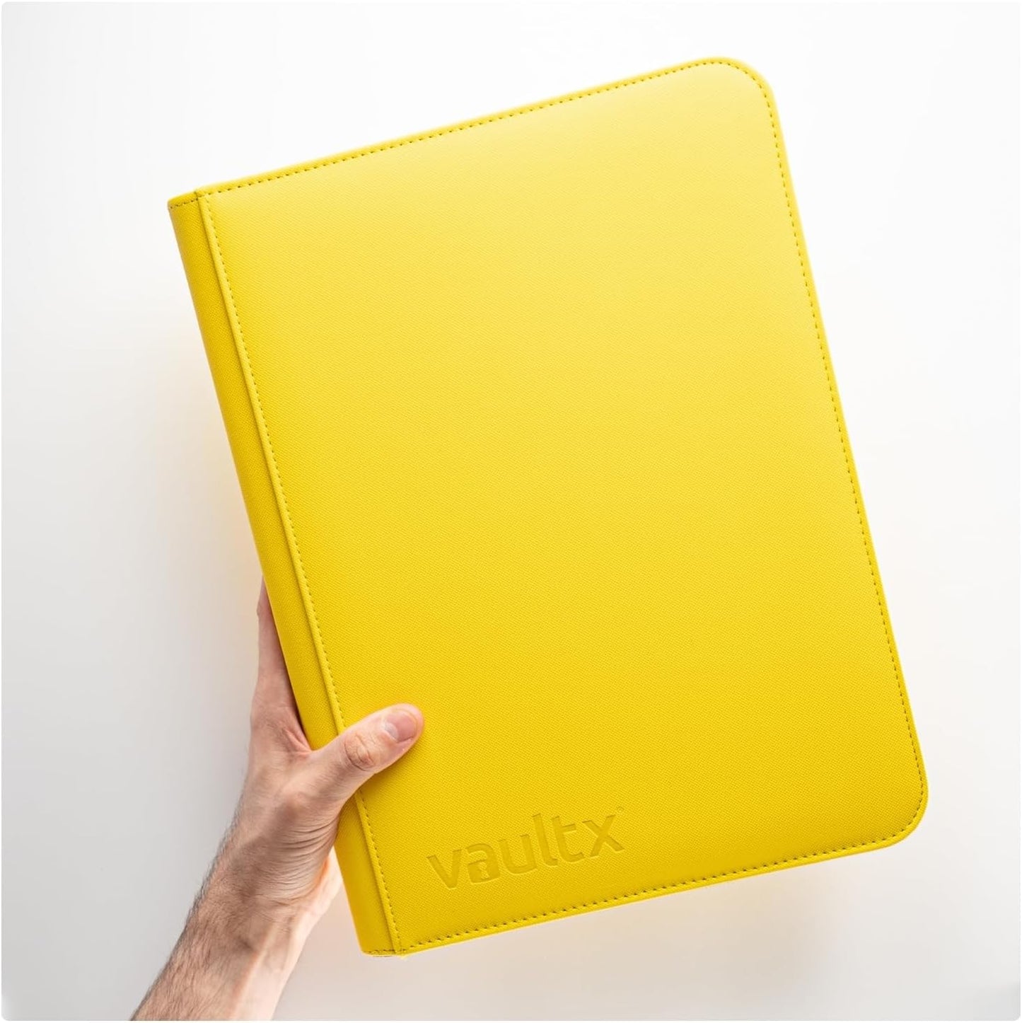 Vault X 9 Pocket Trading Card Zip Binder - Premium Exo-Tec Material, Holds 360 Cards, Yellow