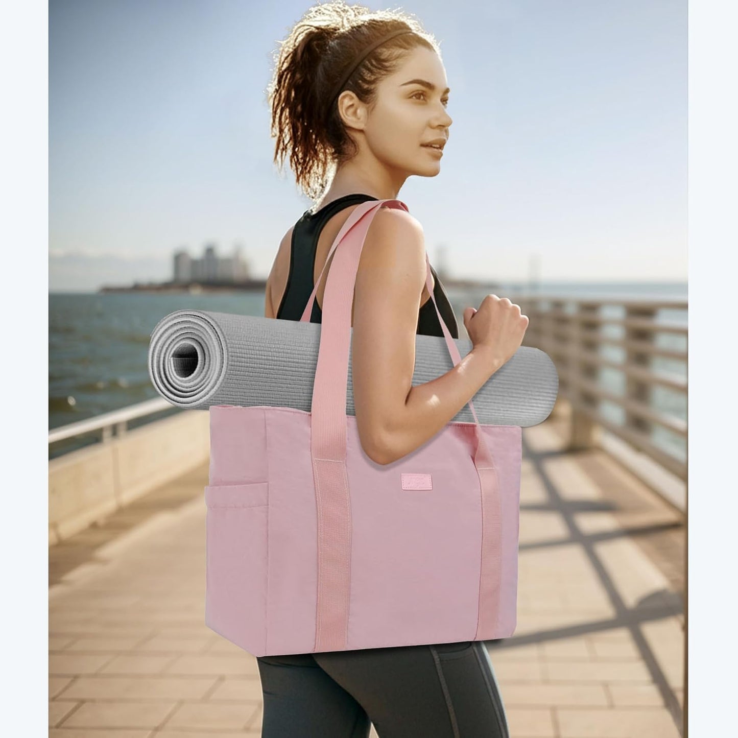 NGIL Yoga Tote Bag - Versatile Gym & Travel Tote for Women | Stylish Laptop & Work Bag