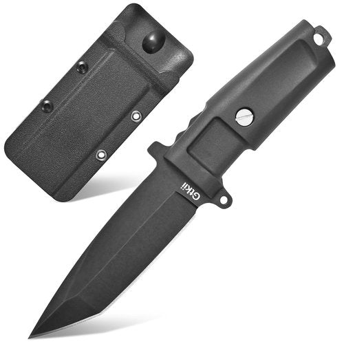 GTK34 Fixed Blade Knife AUS-8 Steel Blade Full Tang Nylon Fiberglass Handle Compact EDC Tool Fixed Knifes for Outdoor Camping Adventure Survival