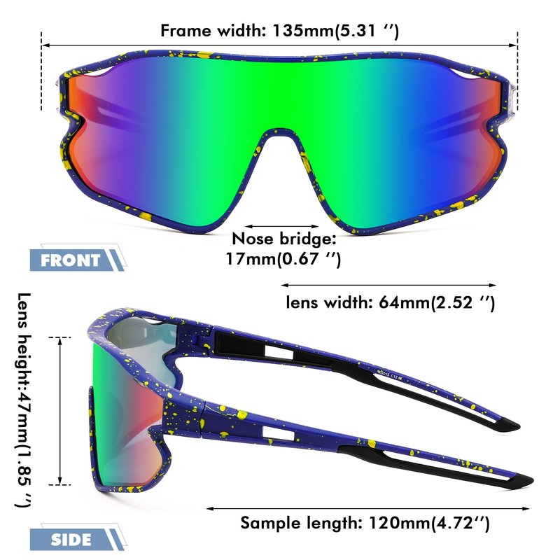 YuJian 2PACK Kids Sports Sunglasses Youth Sunglasses Boys Girls Softball Baseball Sunglass Cycling Goggles
