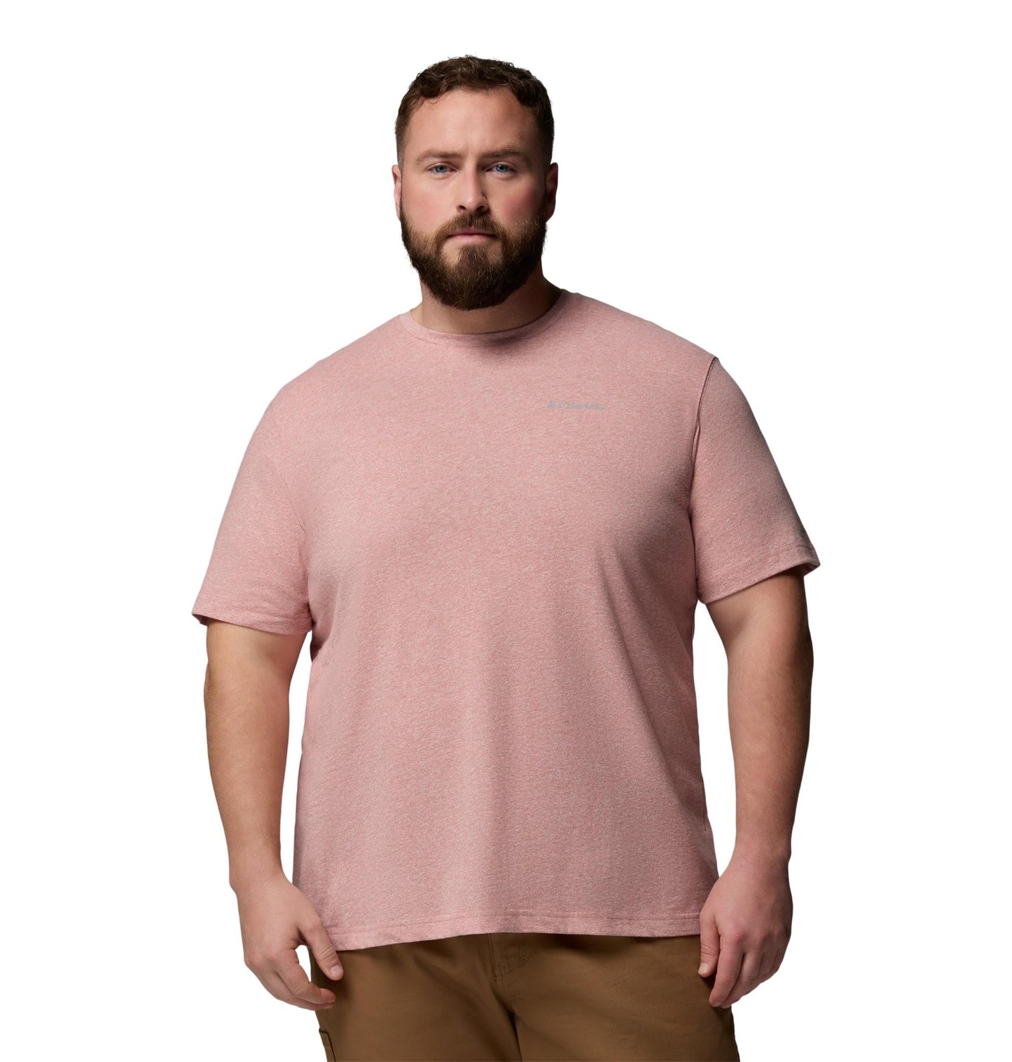 Columbia Men's Thistletown Hills Short Sleeve T-Shirt, Washed Red/Heather, X-Small