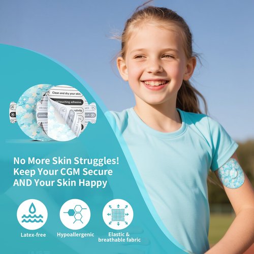 20pcs Adhesive Patches for Libre 3 Waterproof,Sensor Covers for CGM,Pre-Cut Backing with Easy-Peel Tab for 10-14 Days,Full Cover No Glue in Center,Bloomingday
