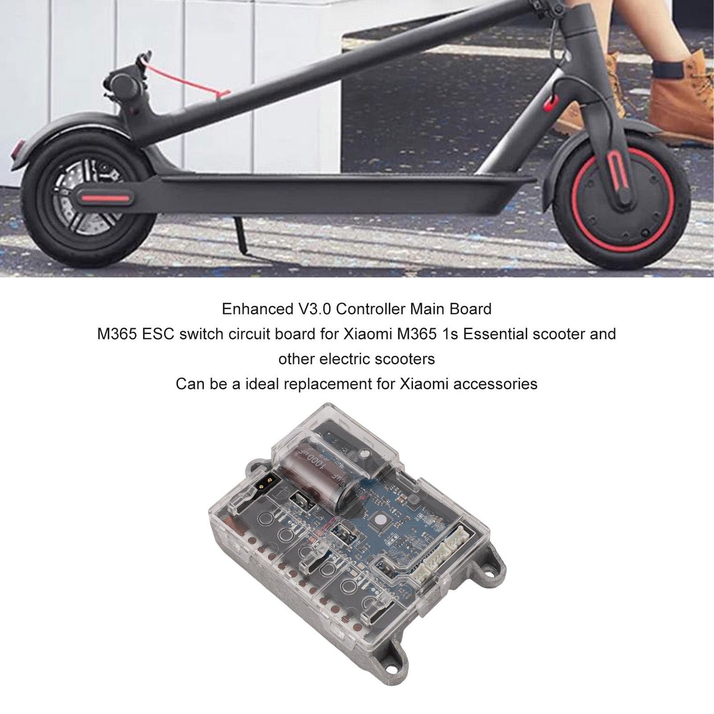 Zunate Electric Scooter Controller Motherboard, M365 to Download V3.0 Original Control Board, M365 Controller Panel for M365 1s Essential Electric Scooter