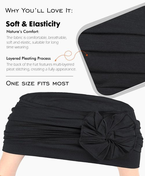 Hachapy Chemo Headwear for Women Bamboo Cancer Hats for Chemotherapy Patients Fun Head Coverings Caps for Hair Loss Female