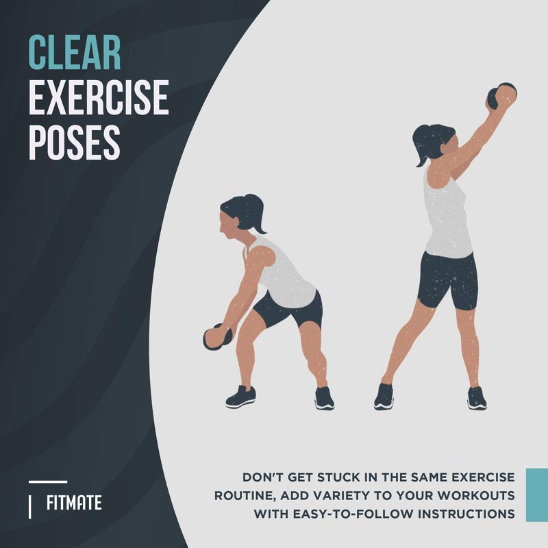 FitMate Dumbbell Workout Exercise Poster - Workout Routine with Free Weights, Home Gym Decor, Room Guide (16.5 x 25 Inch)