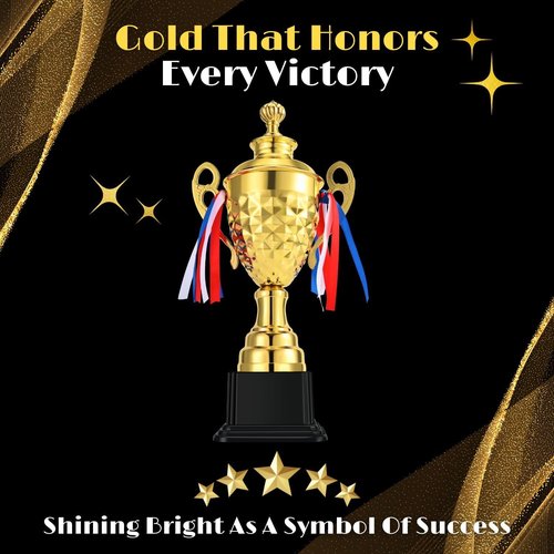 Flexzion Gold Trophy Award - Large Trophy Cup for Sports, Competitions & Celebrations | Perfect for Champions