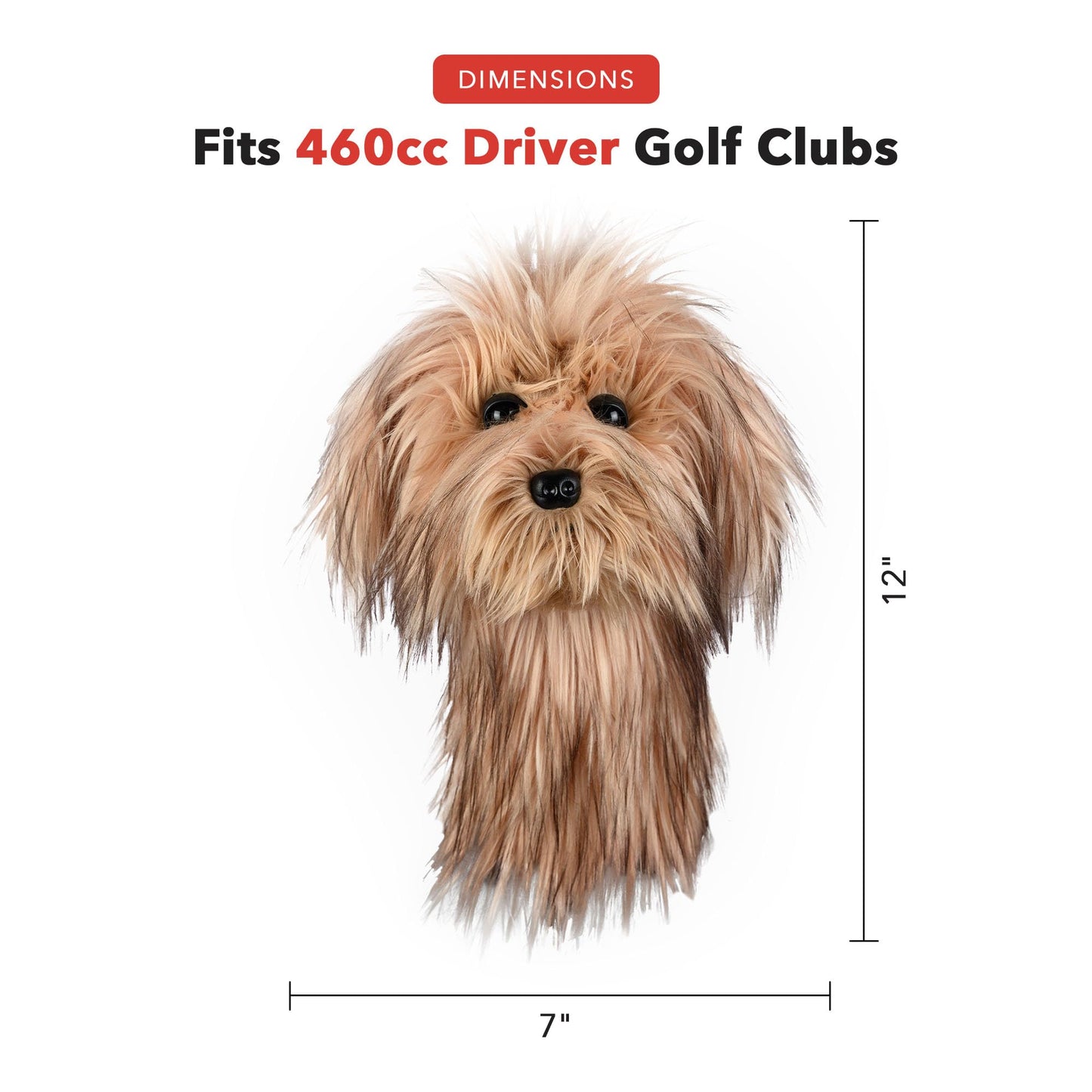 Daphne's Headcovers Scruffy Dog Driver Headcover | Funny Golf Club Covers | Golf Head Covers for Drivers | Stylish Golf Club Head Covers | Golf Driver Covers | Men’s & Women’s Driver Headcover