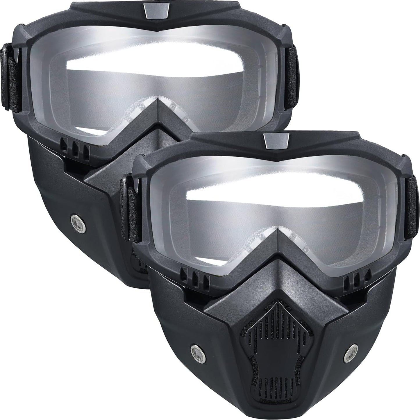 Skiennix Full Face Airsoft Mask - Tactical Paintball & Motorcycle Goggles | 2 Pack