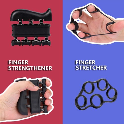 Hand Grip Strength Trainer Kit - 5 Pack Adjustable Resistance Forearm Grippers for Enhanced Strength