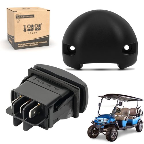 Forward Reverse FWD REV Switch 48V for Since 1996 Electric Golf Cart Club Car DS/Onward/Tempo/Precedent, Replacement Part 101856001, 101856002 (with Base Screw Set)
