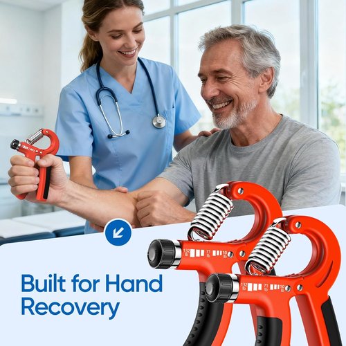 FitBeast Grip Strength Trainer - Adjustable Hand Grip Strengthener for Athletes & Rehab | 10-132 lbs Resistance