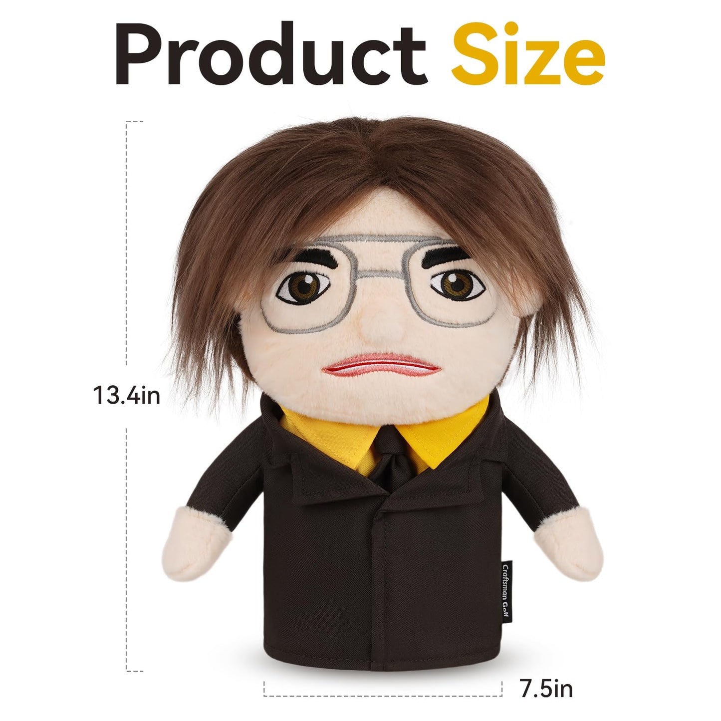 Craftsman Golf Funny Driver Headcover The Office Golf Head Covers Dwight Golf Club Cover for Driver Golf Gift for Men Plush Material