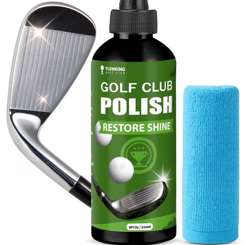 YIJINKING Golf Club Polish & Golf Club Cleaner - Rust and Scratch Remover Golf Club Polishing Kit/Golf Club Cleaning Kit - 9 oz Metal Polish Compound - Golf Accessories