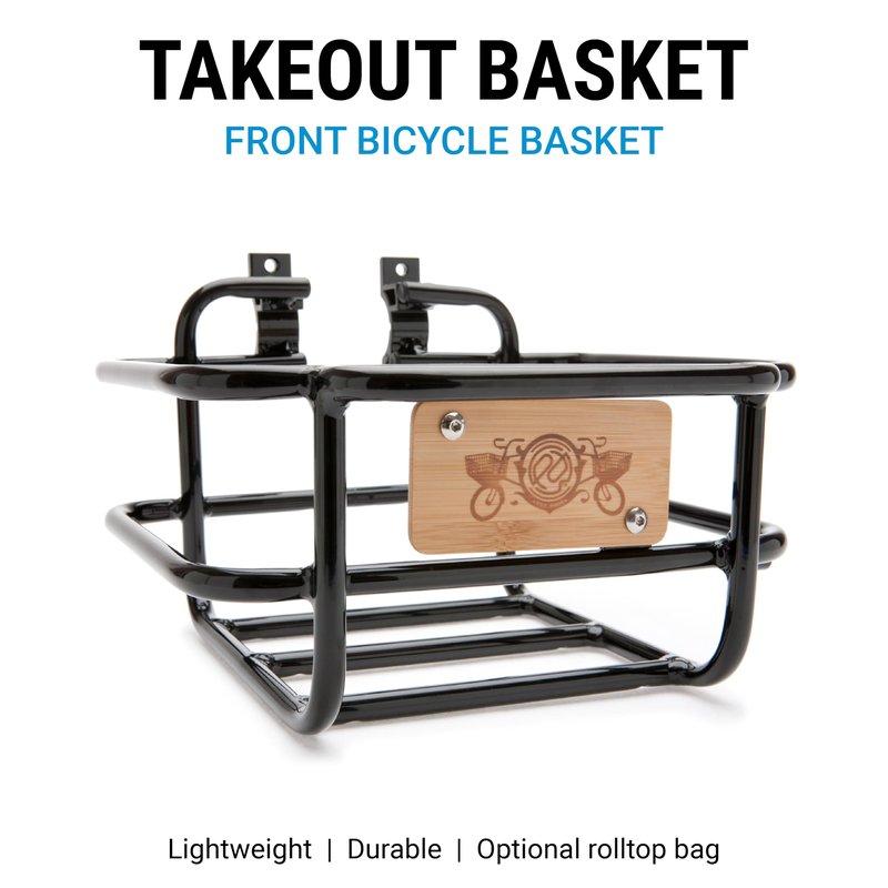 Portland Design Works Takeout Basket - Front Bicycle Attachment Accessories, Small Basket for Adult Bikes, Basket Only