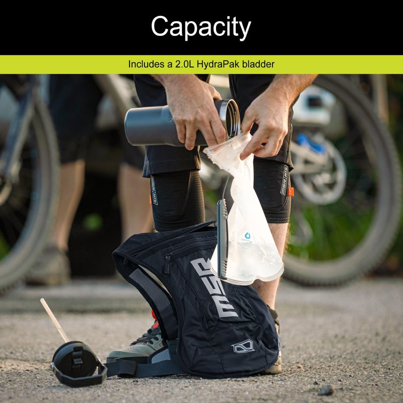 MSR Low-Profile Race Hydration Pack – 2-Liter Water Bladder Backpack – Lightweight, Secure Fit for Off-Road, Dirt Bike, MTB, MX, Enduro & Adventure Riding – Black