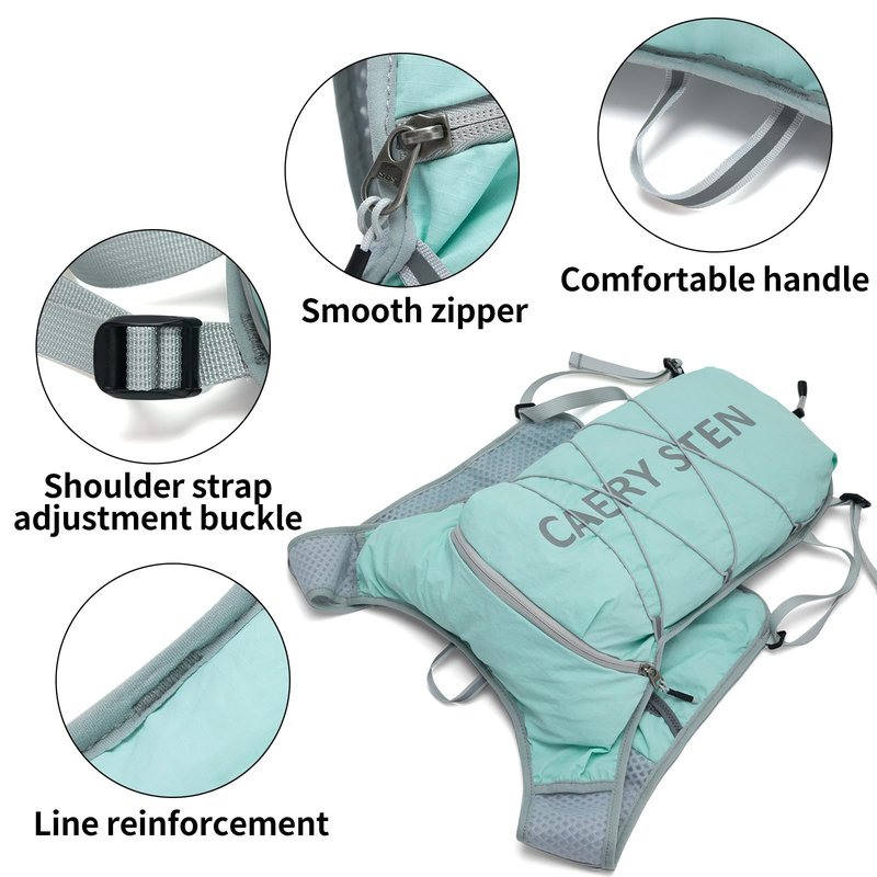 Carey STEN Hydrated Backpack, Running Vest, paired with a 1.5L Water Bag Hiking Backpack, Suitable for Running, Hiking, Marathon, and Both Men and Women (Pink, 1)