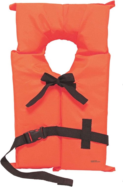 Coast Guard Approved Life Jackets | High Visibility Type II Keyhole Vest - 6 Pack Classic May West Style