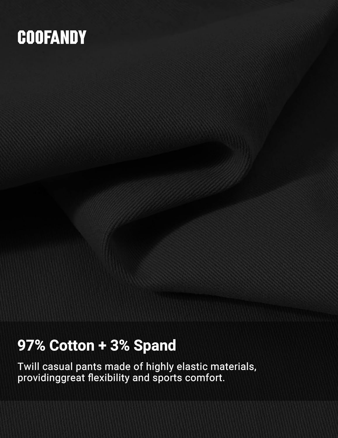COOFANDY Men's Chino Pants - Stretch Casual Business Dress Trousers with Pockets | Versatile Fit