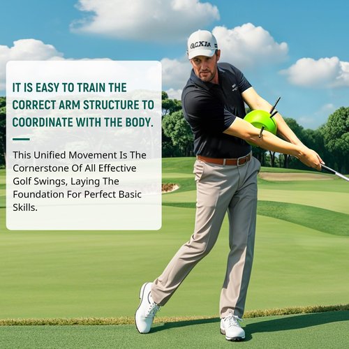 The Connector Golf Training Aid, Golf Swing Trainer for Posture Correction Practice, Golf Swing Training Aid, Golf Training Aids Helps Train Proper Swing Mechanics, Arm Structure (AQT, Light Green)