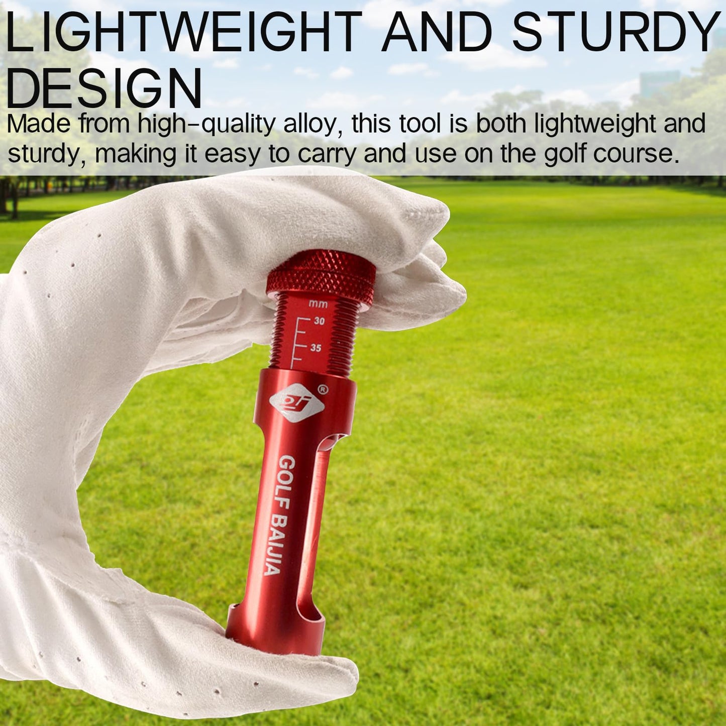 Tizee Golf Tee Magic Mate - Precision Golf Tee Height Adjuster and Lifter, Lightweight Alloy Tool for Optimal Trajectory and Consistent Shots (Silver)