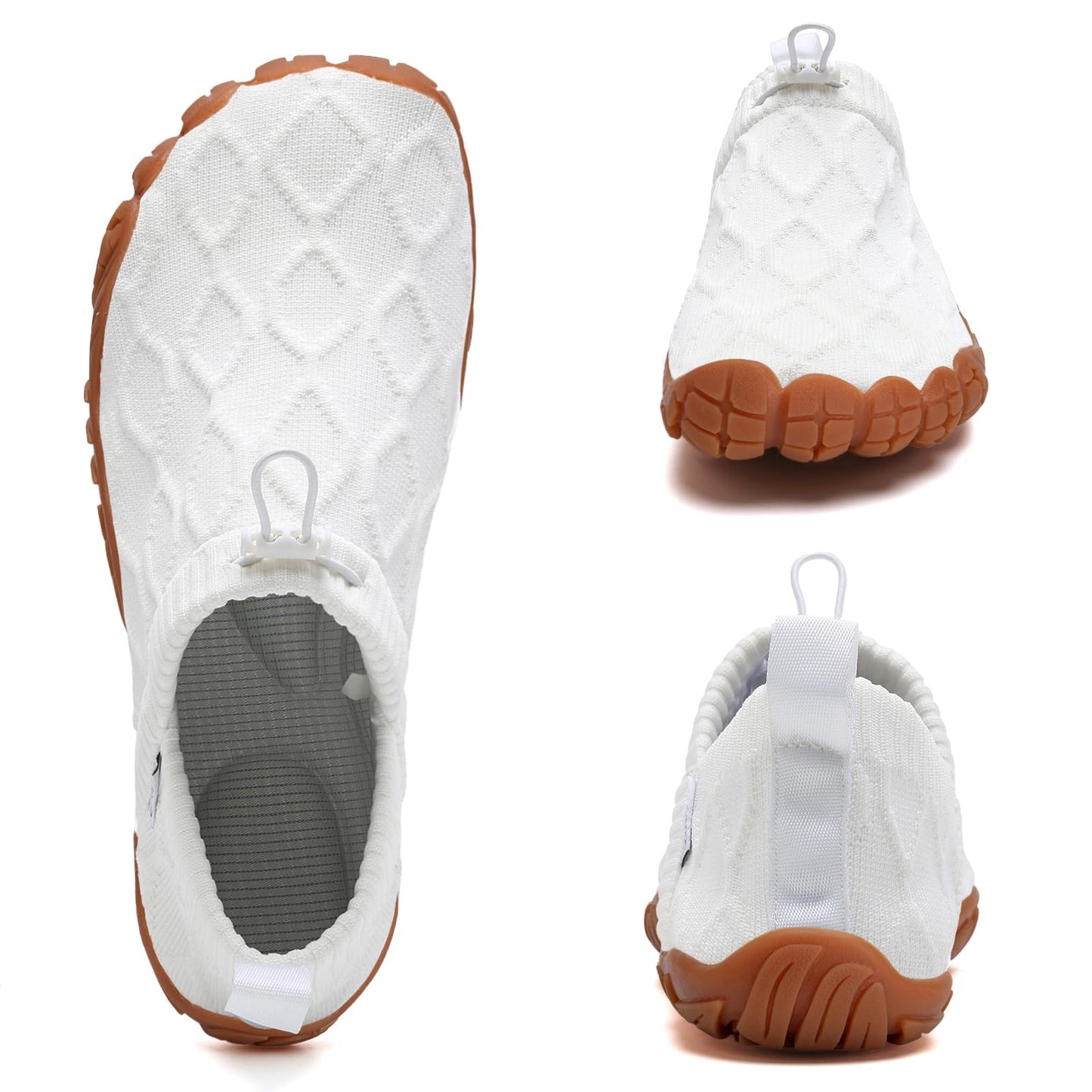 WateLves Barefoot Water Shoes Women Men Minimalist Comfortable Walking Shoes Beach Outdoor Running Sneakers (White,39)