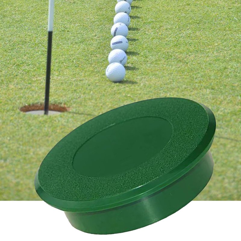 Bestookits Golf Hole Cups Cover Golf Practice Set Putting Cup and Cover Training Aids Training Tool Green Hole Cup for Yard Garden Backyard Home Outdoor Activities (Green) (6)