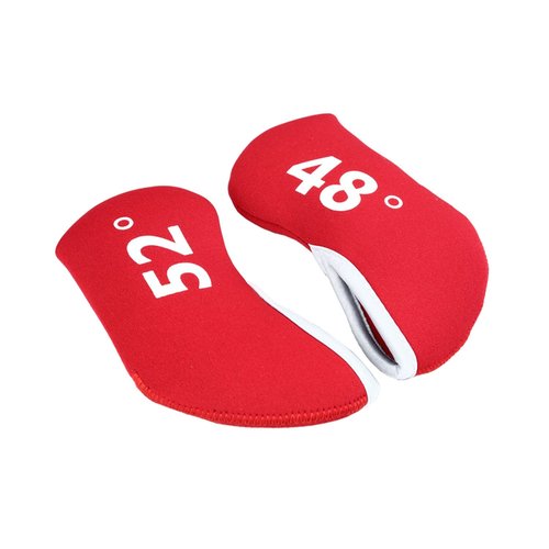 Golf Builder 6pcs/Set Soft Neoprene Golf Wedge Head Covers fit RH and LH 48,52,54,56,58,60 (Red)