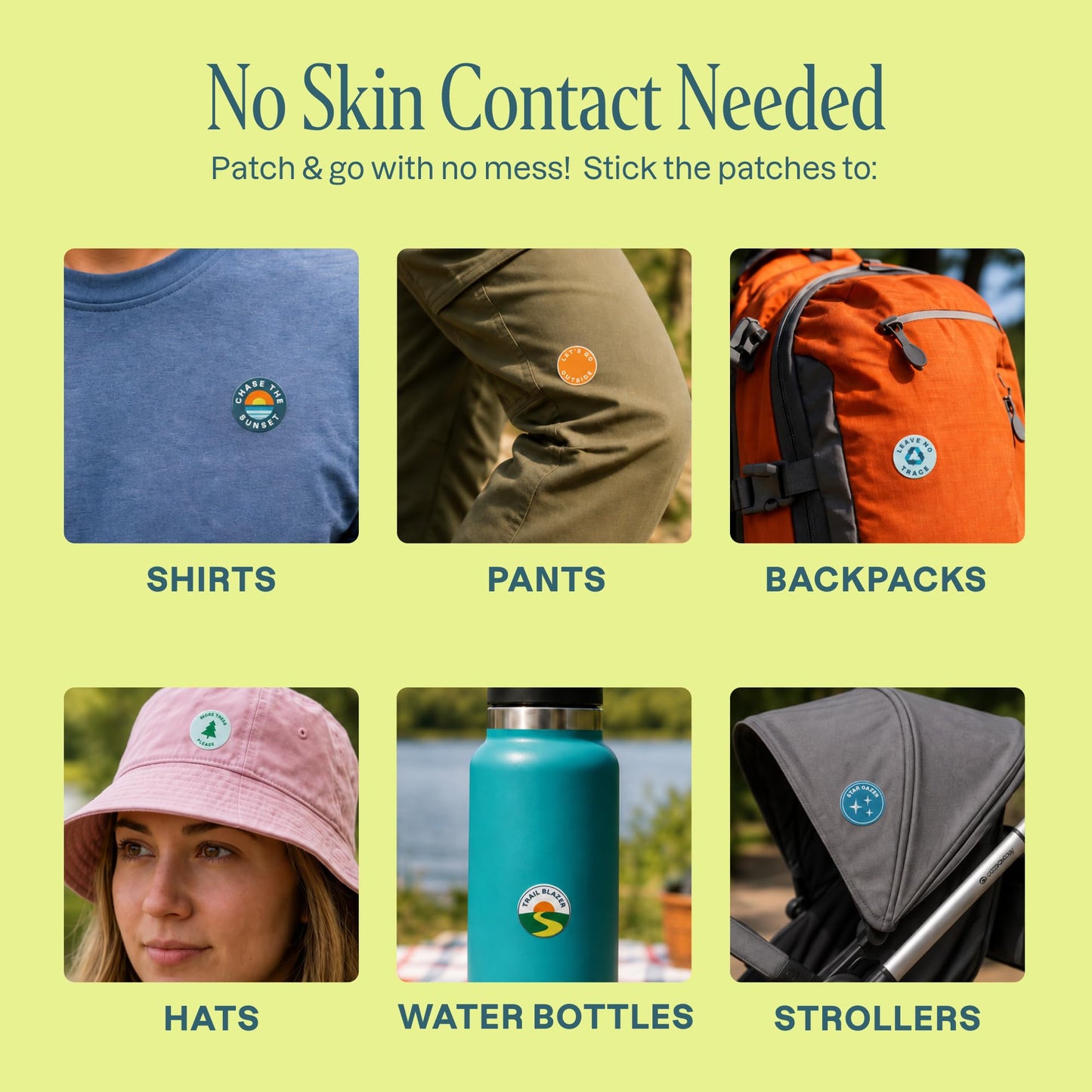 Cliganic Mosquito Repellent Stickers (90 Pack) - Camping Patches for Kids & Adults, Natural DEET-Free, Essential Oil Infused