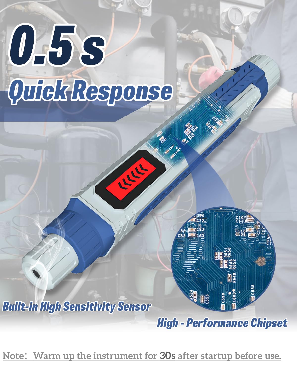 APOWER Natural Gas Leak Detector with Audible & Visual Alarm, Portable Propane Sniffer to Locate Combustible Sources Like Methane Propane Home Travel