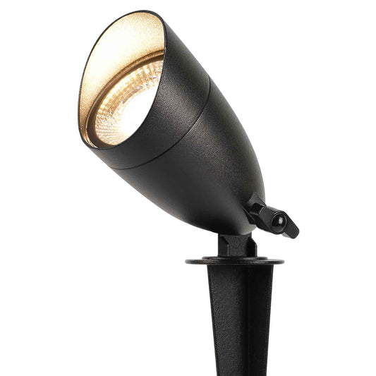 LUTEC 12V Low Voltage Landscape Lighting, Die-cast Aluminum Spot Lights with Connectors, IP65 Waterproof Outdoor Landscape Spotlights, 5W 550LM Warm White 3000K for Tree Garden Yard Pathway, 1 Pack